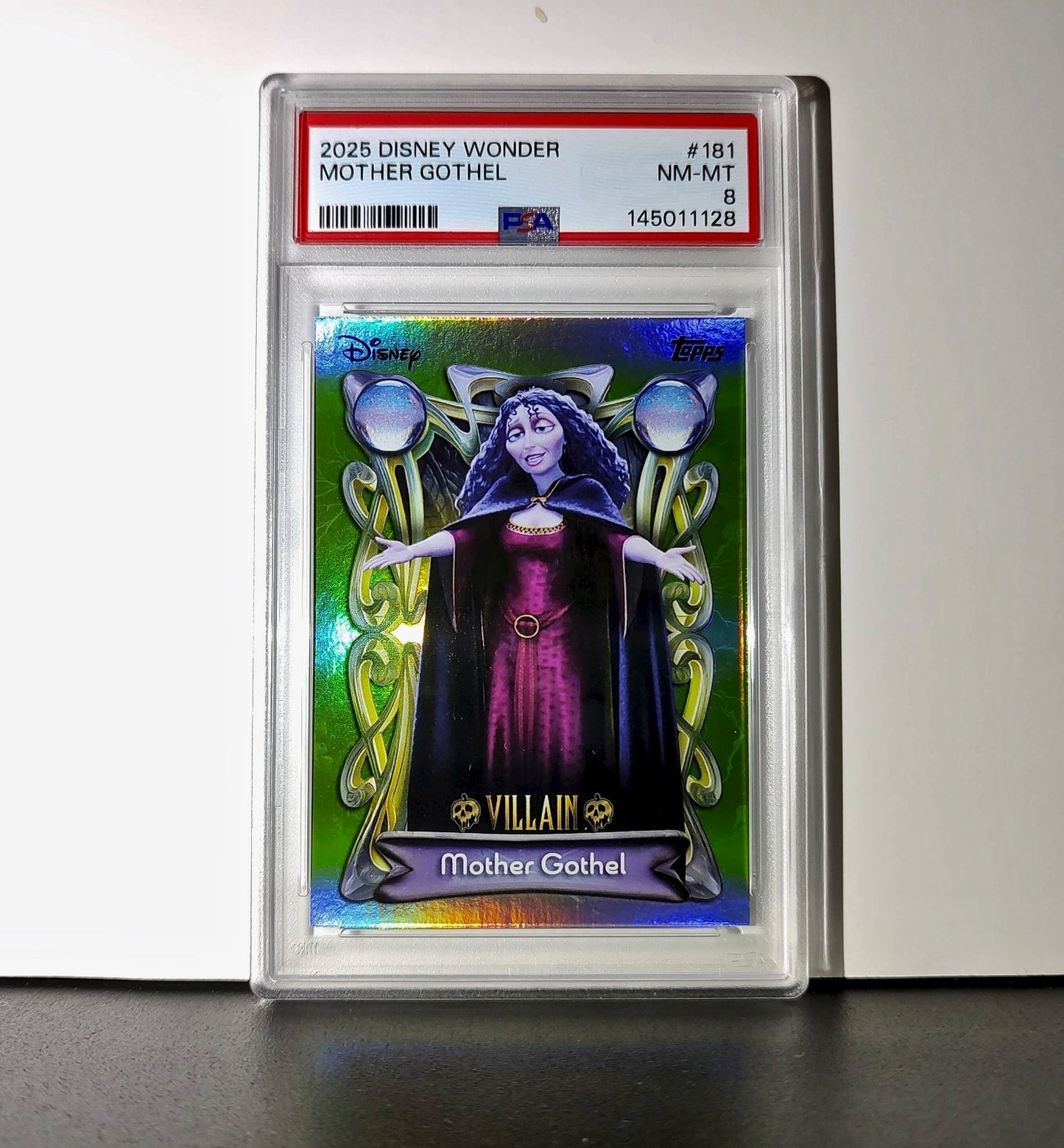 Mother Gothel 2025 Topps Disney Wonder #181 Card Tangled PSA 8