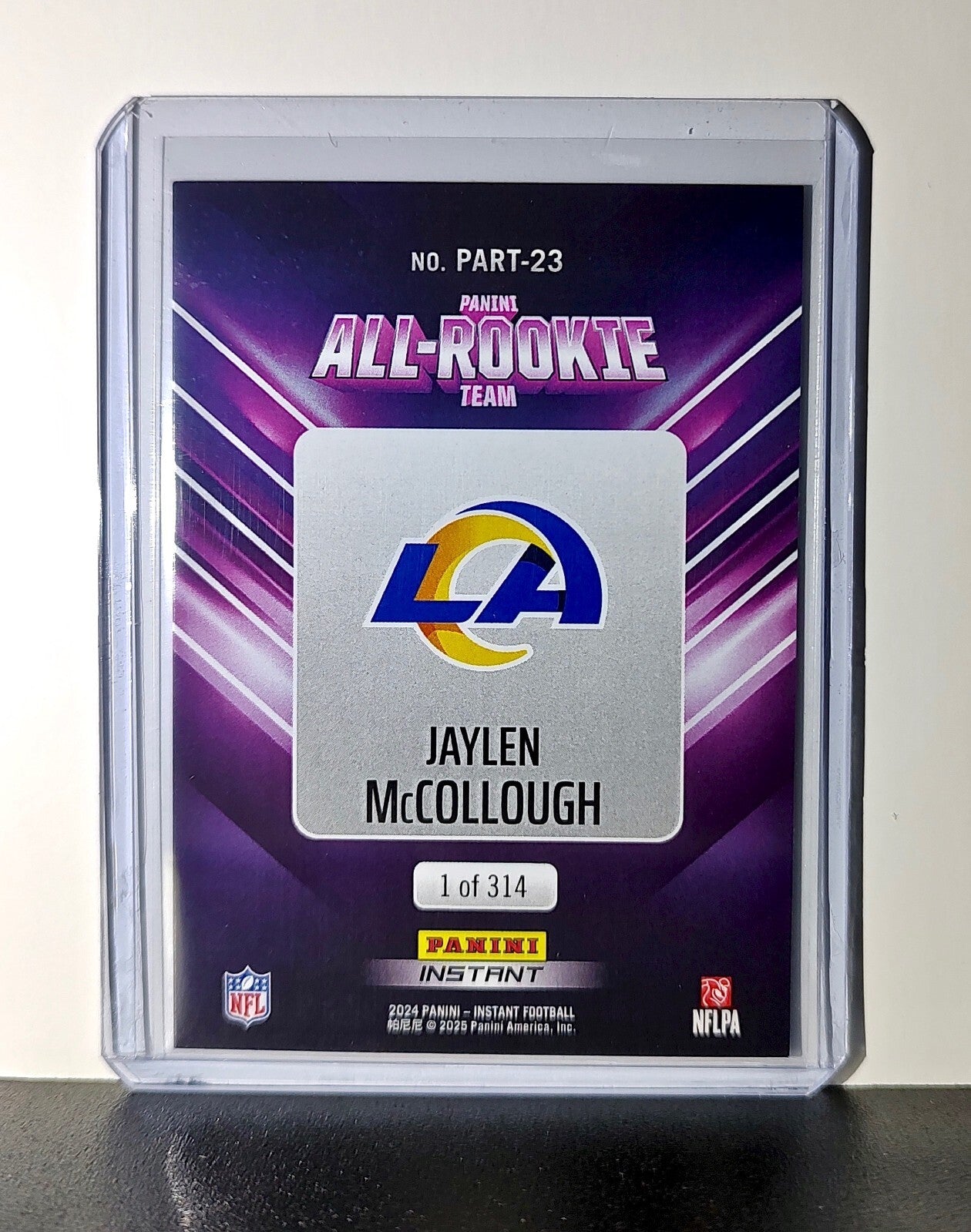 Jaylen McCollough Rookie 2024 Panini NFL #23 All-Rookie LA Rams​ 1 of 314