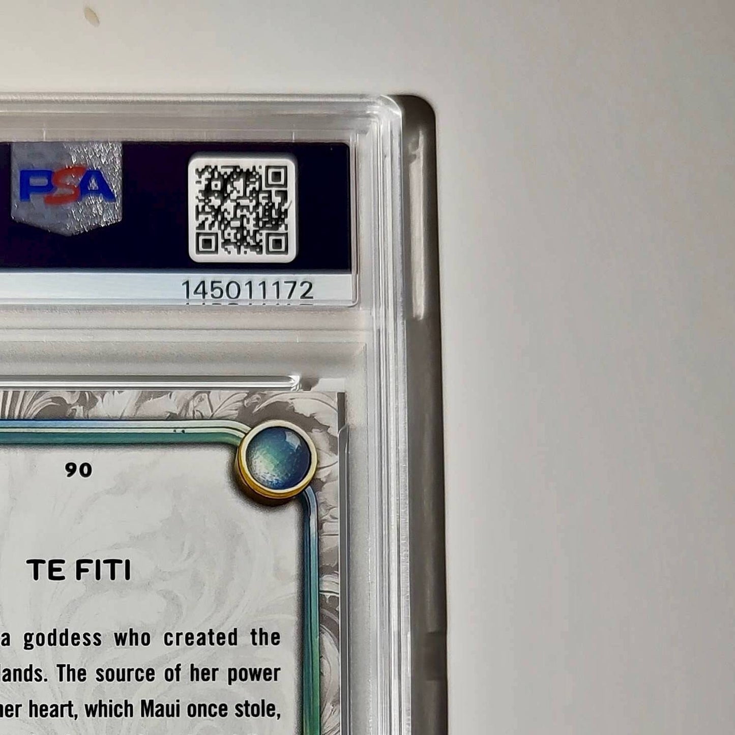 Te Fiti 2025 Topps Disney Wonder #90 Winter Variant Card Moana PSA 8