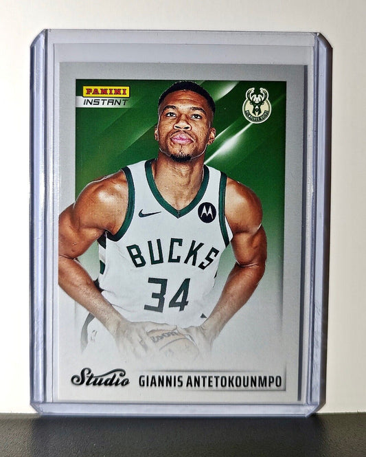 Giannis Antetokounmpo 2024-25 Panini Studio #4 Basketball Card Bucks 1/275