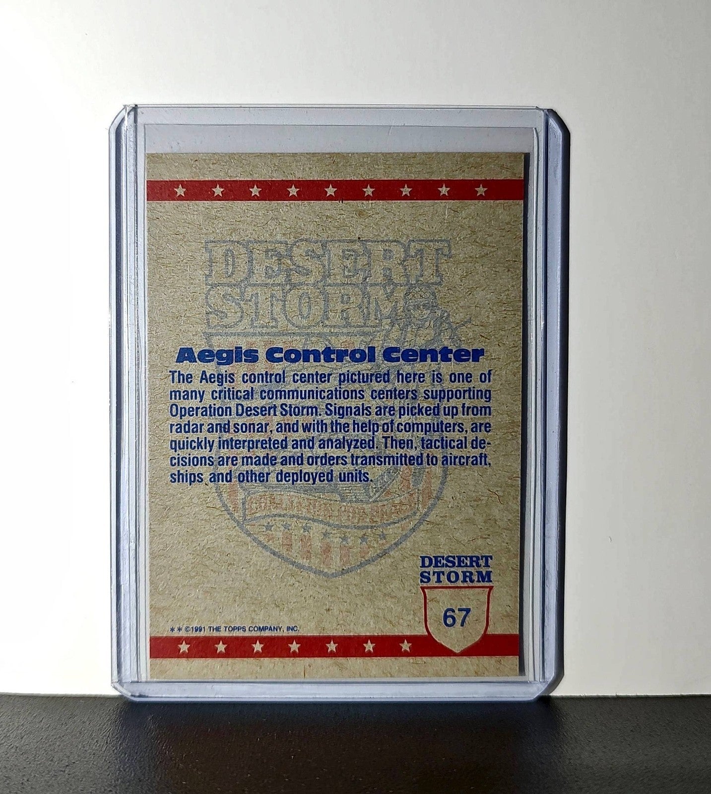 Aegis Control Center 1991 Topps Desert Storm #67 Card