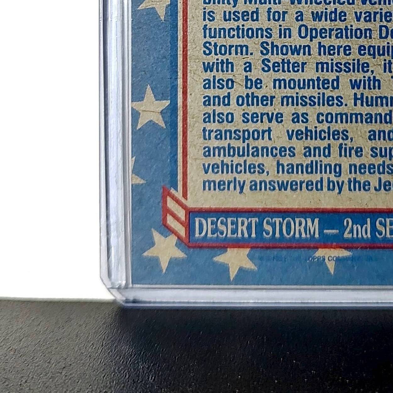 HMMWV – The Hummer 1991 Topps Desert Storm #99 Card