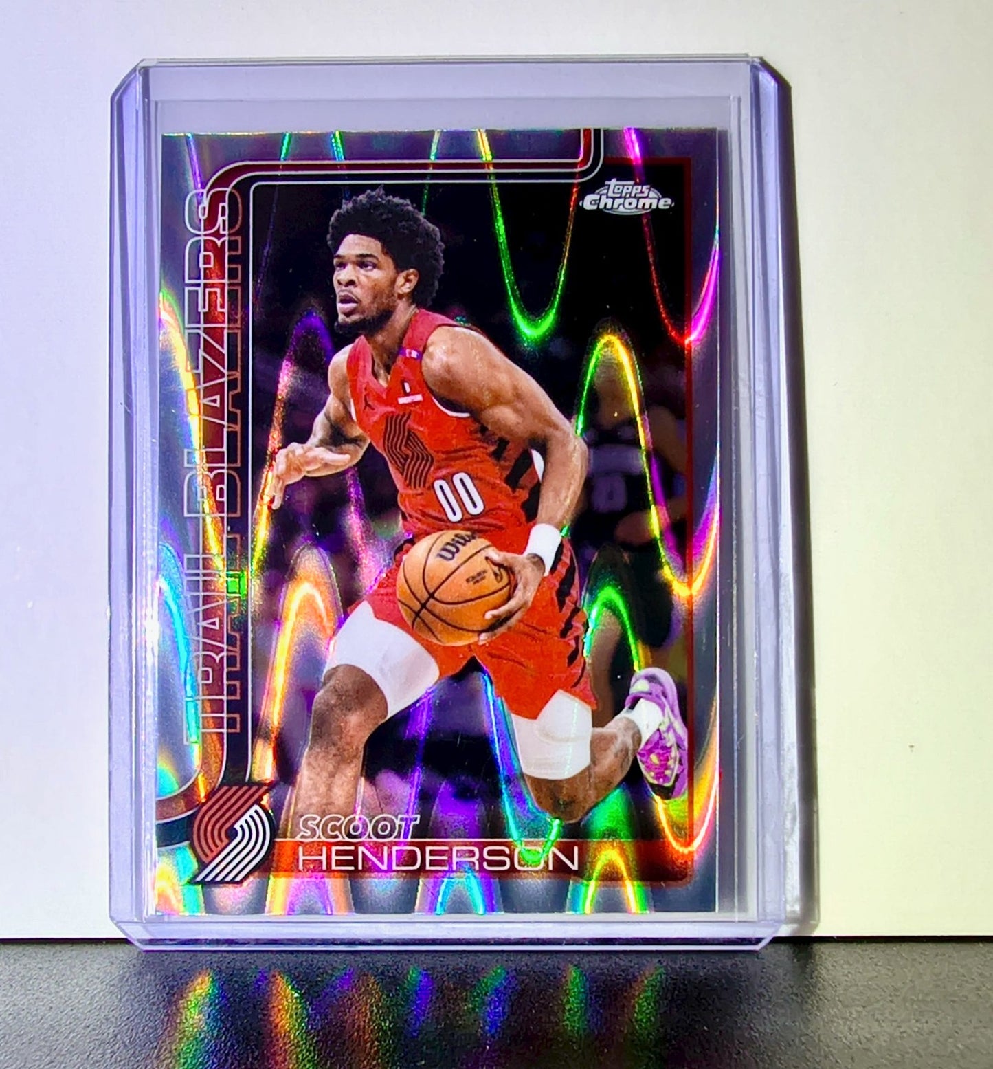 Scoot Henderson 2025-26 NBA Topps Chrome Update RayWave Refractor #85 Card