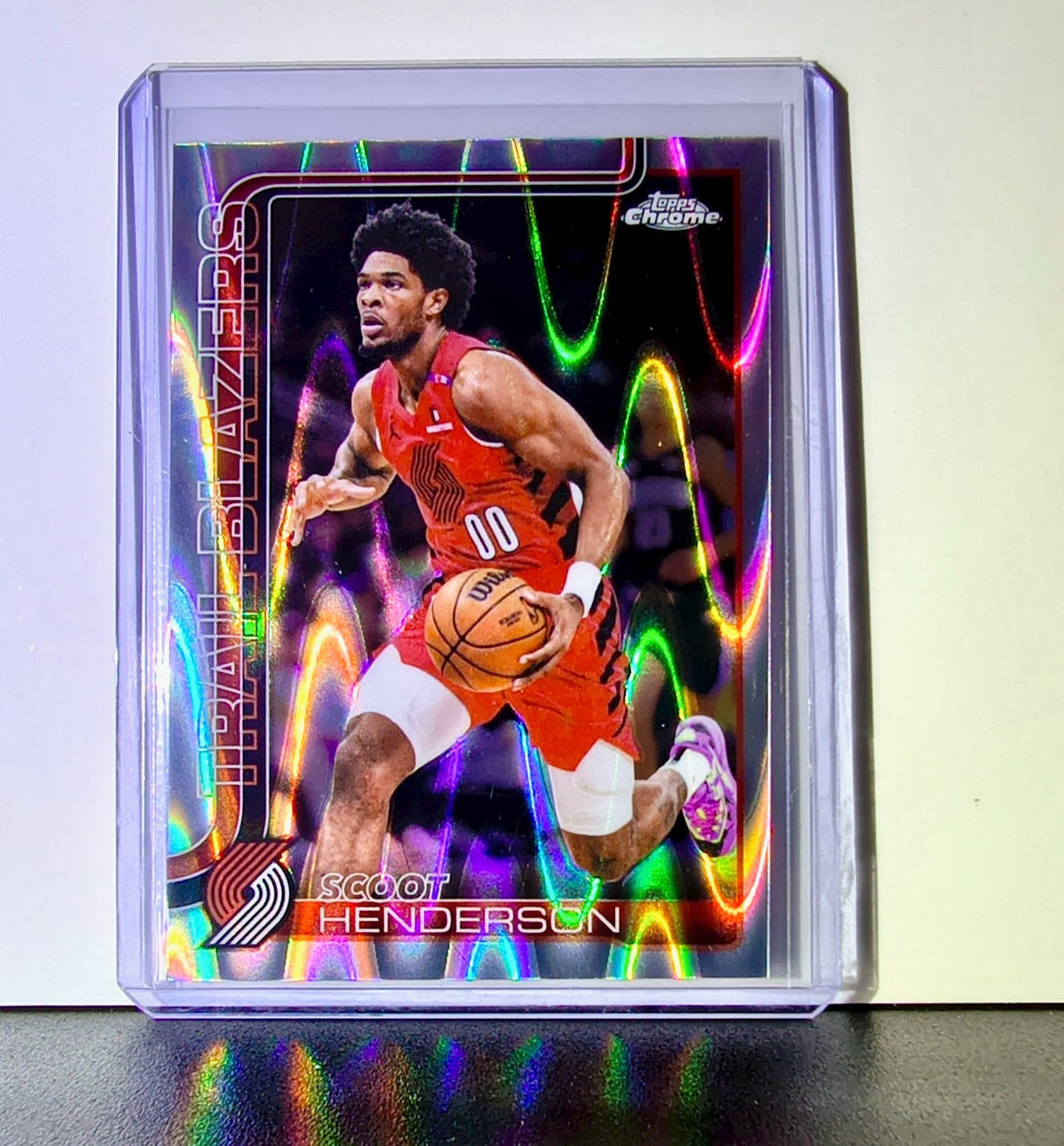 Scoot Henderson 2025-26 NBA Topps Chrome Update RayWave Refractor #85 Card