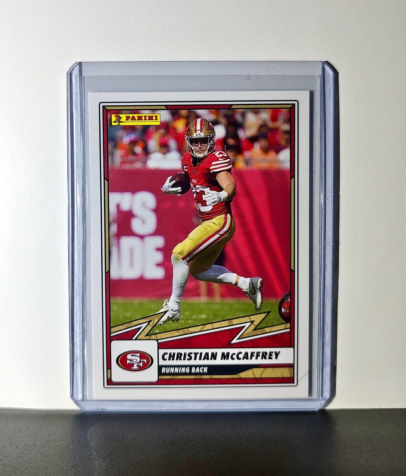 Christian McCaffrey 2025 Panini NFL #68 Sticker Card San Francisco 49ers