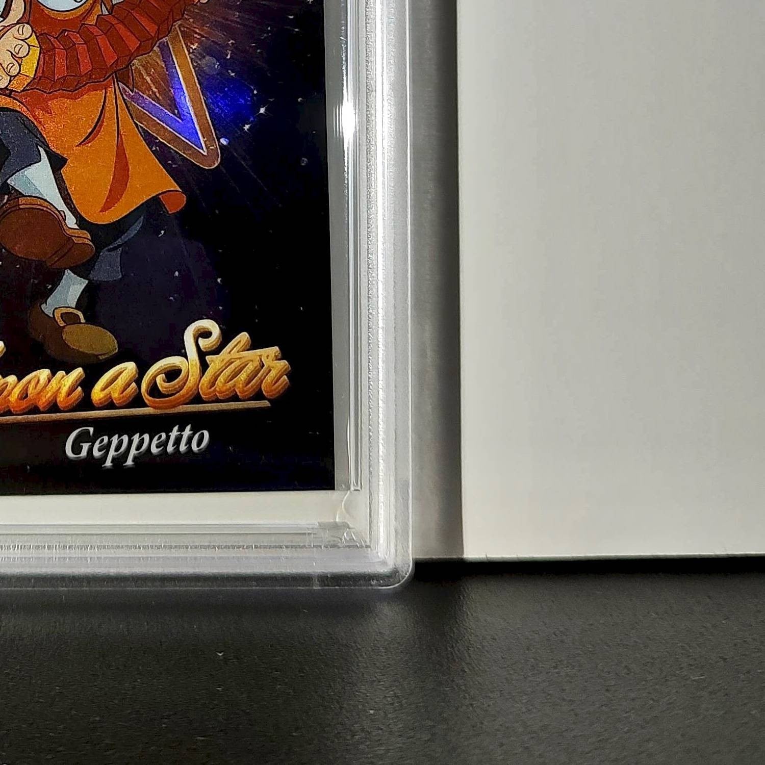 Geppetto 2025 Topps Chrome Disney #W-2 Wish Upon A Star Die Cut Pinocchio PSA 9