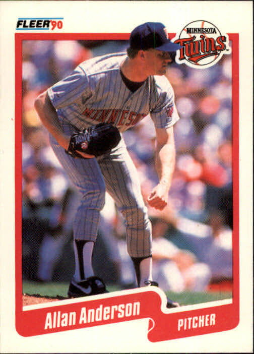 1990 Allan Anderson Fleer Baseball Card #366