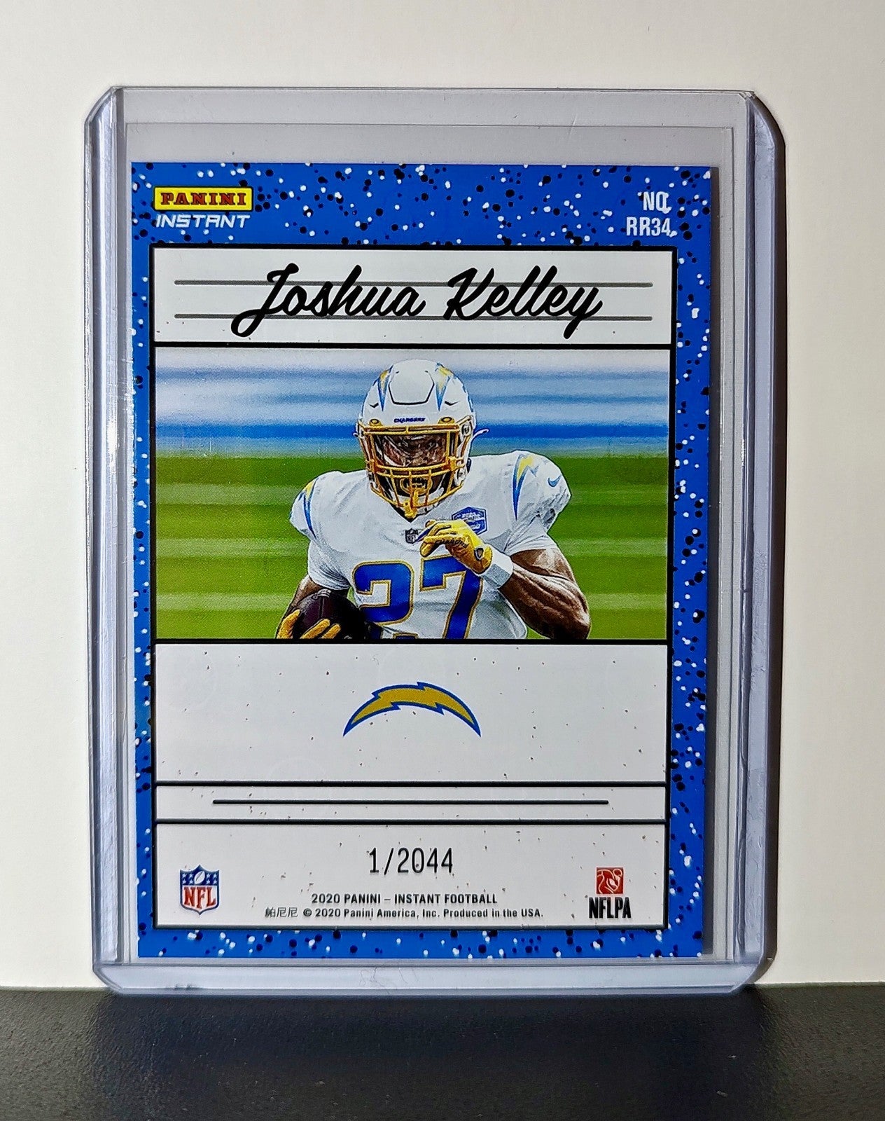 Joshua Kelley Rookie 2020 Panini NFL #34 Rated Rookie Card Los Angeles Chargers