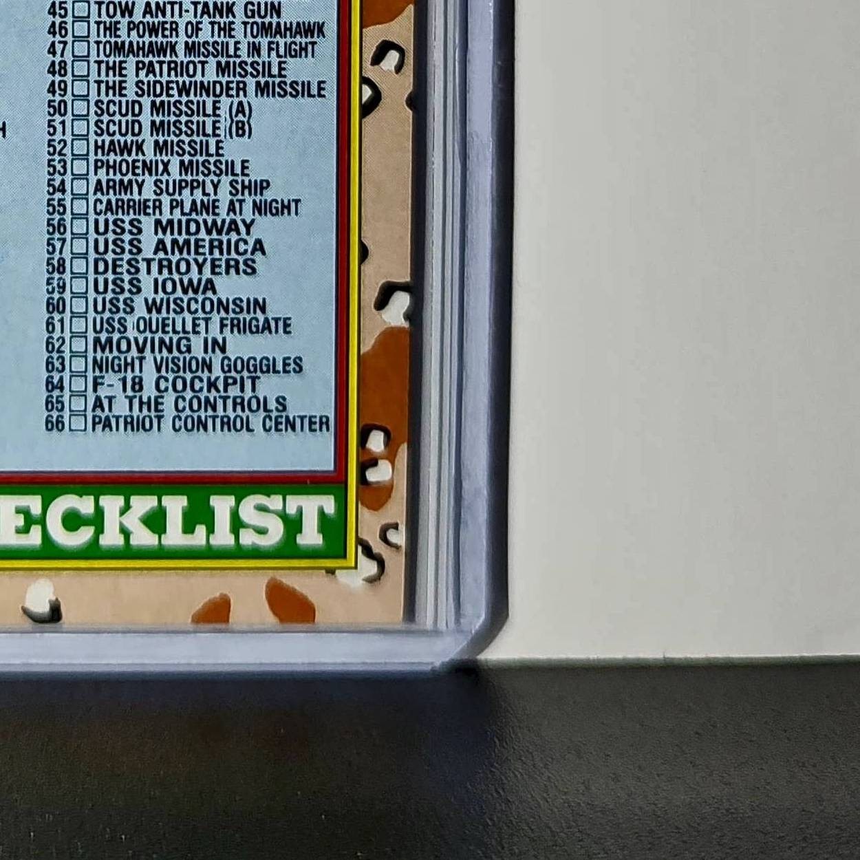 Checklist: 1–88 1991 Topps Desert Storm #88 Card