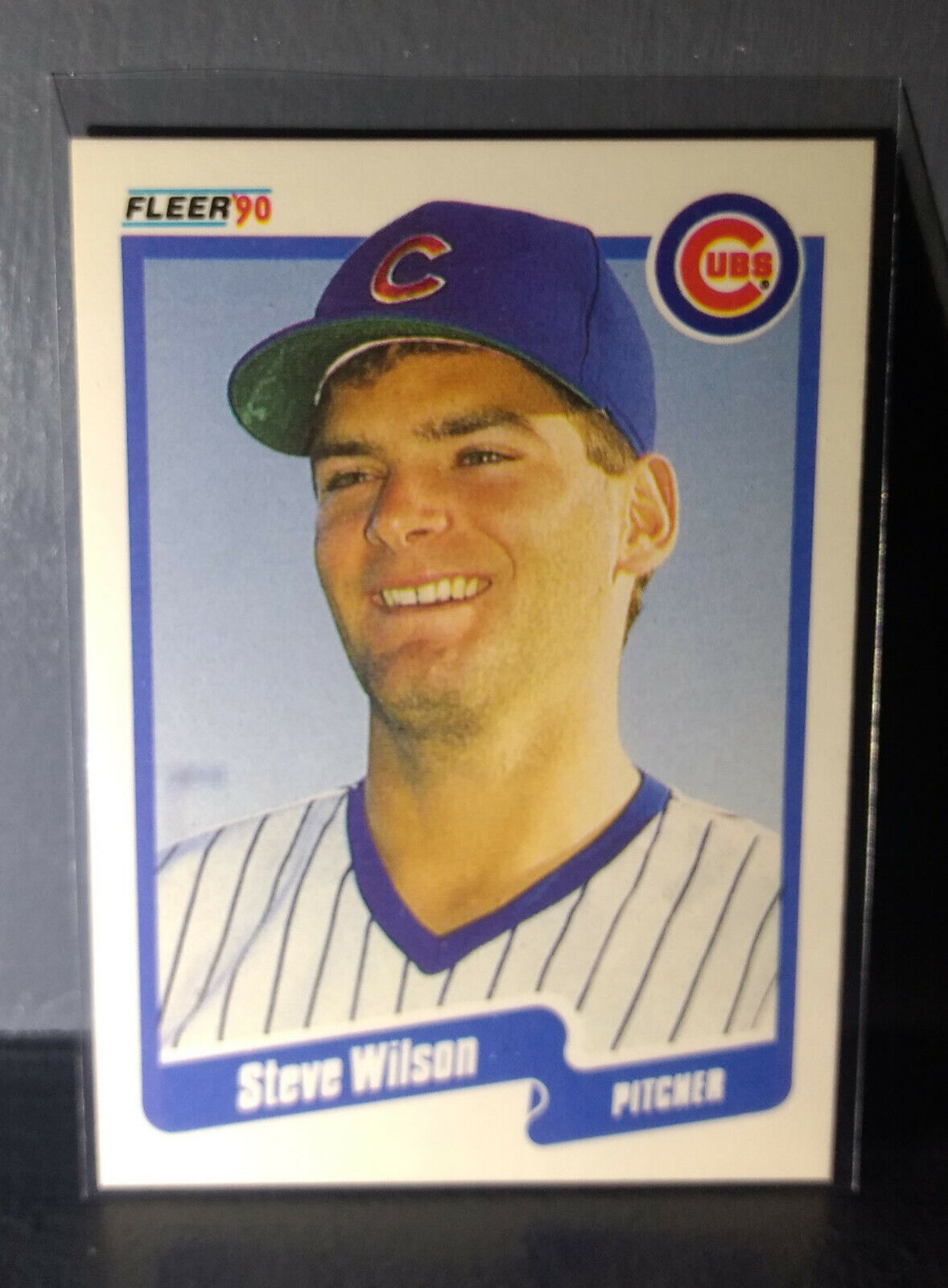 1990 Steve Wilson Fleer Baseball Card #49