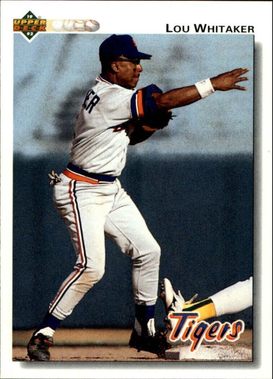 Lou Whitaker 1992 Upper Deck MLB #516 Baseball Card Detroit Tigers