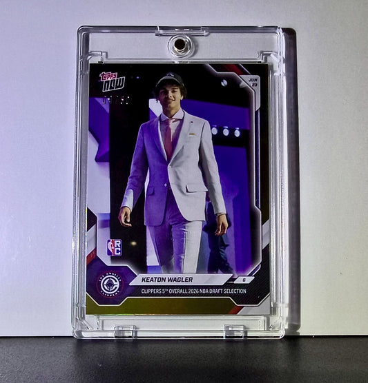Keaton Wagler Rookie 2026-27 Topps NBA Draft Night KWAG Gold Foil 03/50 Clippers