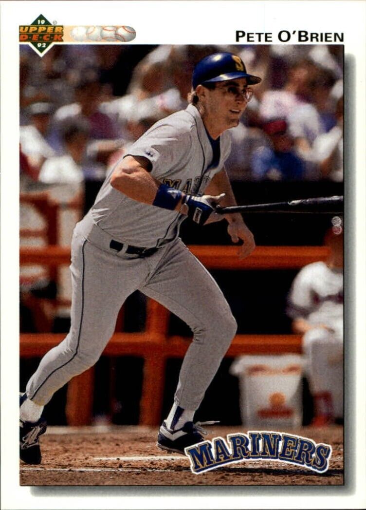 Pete O'Brien 1992 Upper Deck MLB #388 Baseball Card Seattle Mariners