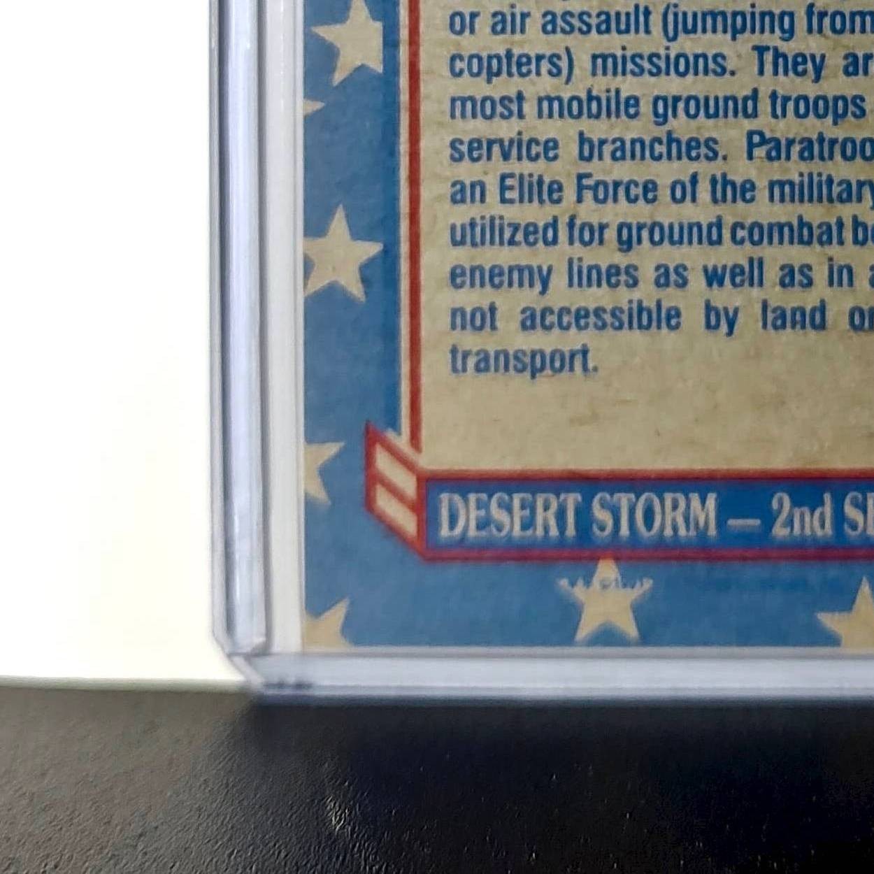 Paratroopers Land 1991 Topps Desert Storm #162 Card