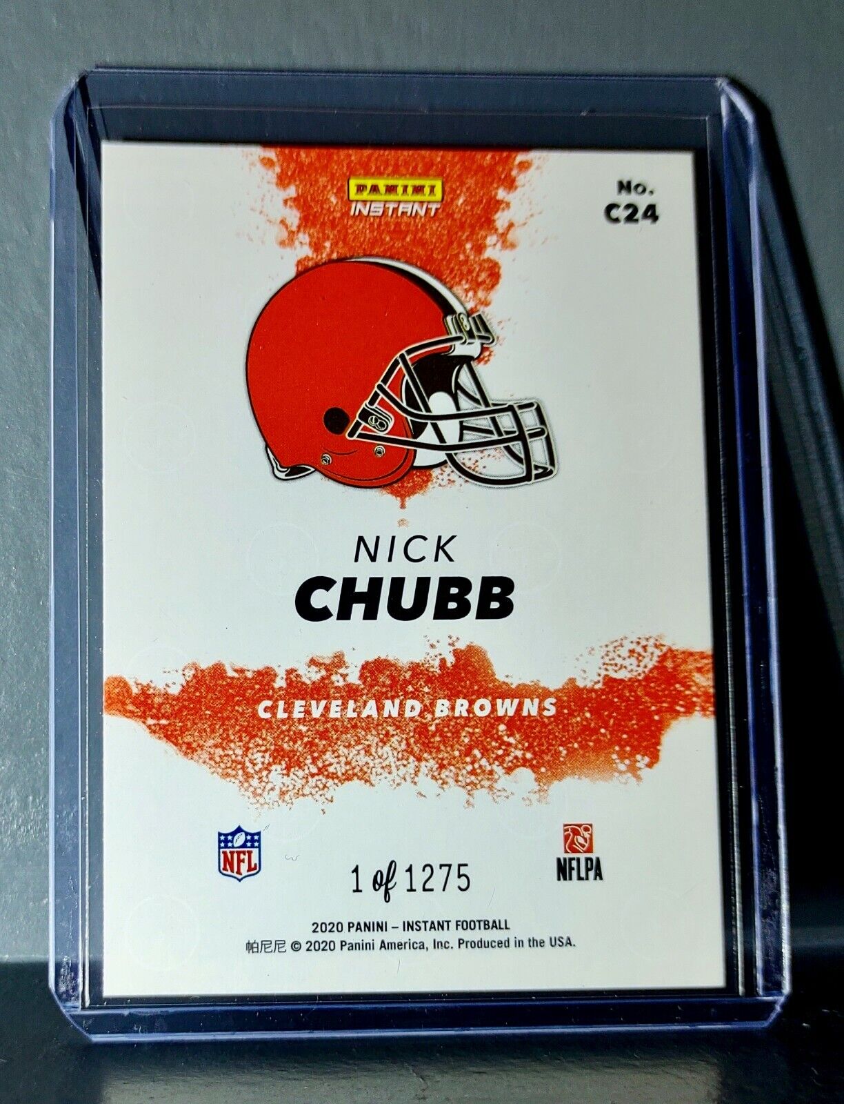 Nick Chubb 2020 Panini NFL Instant My City #24 Football Card 1 of 1275