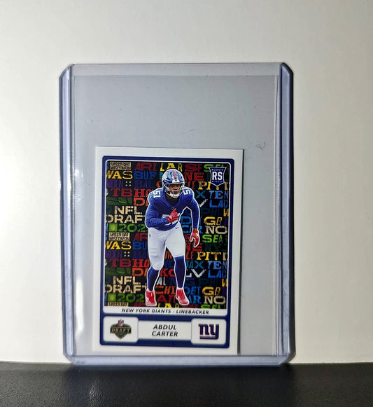 Abdul Carter Rookie 2025 Panini NFL #552 Draft Sticker Giants