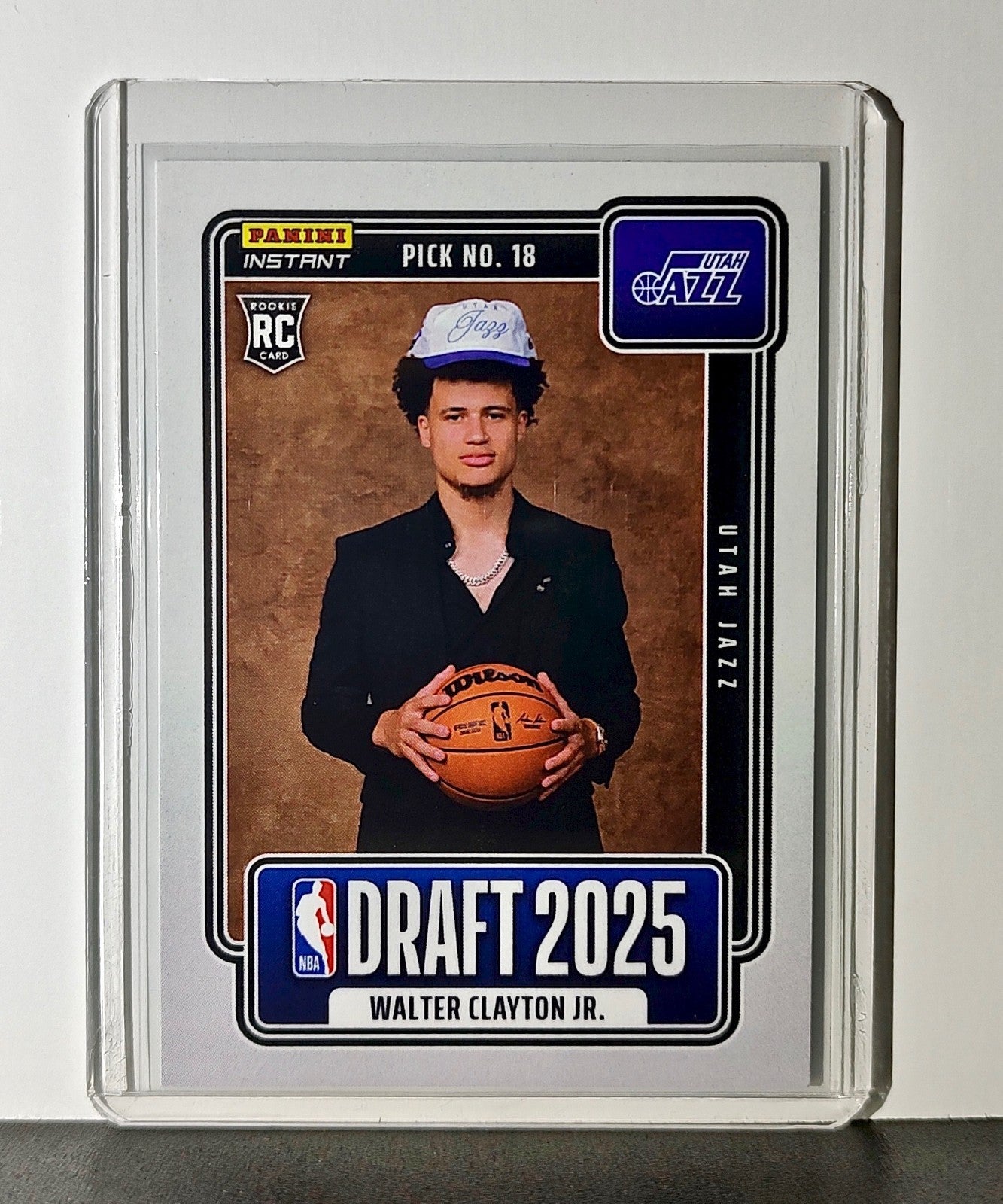 Walter Clayton Jr. Rookie 2025-26 Panini NBA #18 Draft Night Card Utah Jazz