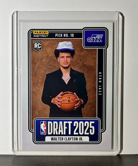 Walter Clayton Jr. Rookie 2025-26 Panini NBA #18 Draft Night Card Utah Jazz