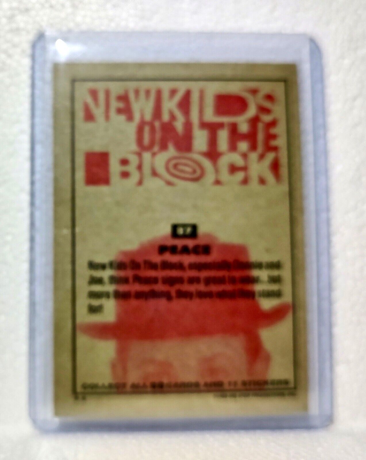 Peace 1989 New Kids on the Block #87 Trading Card