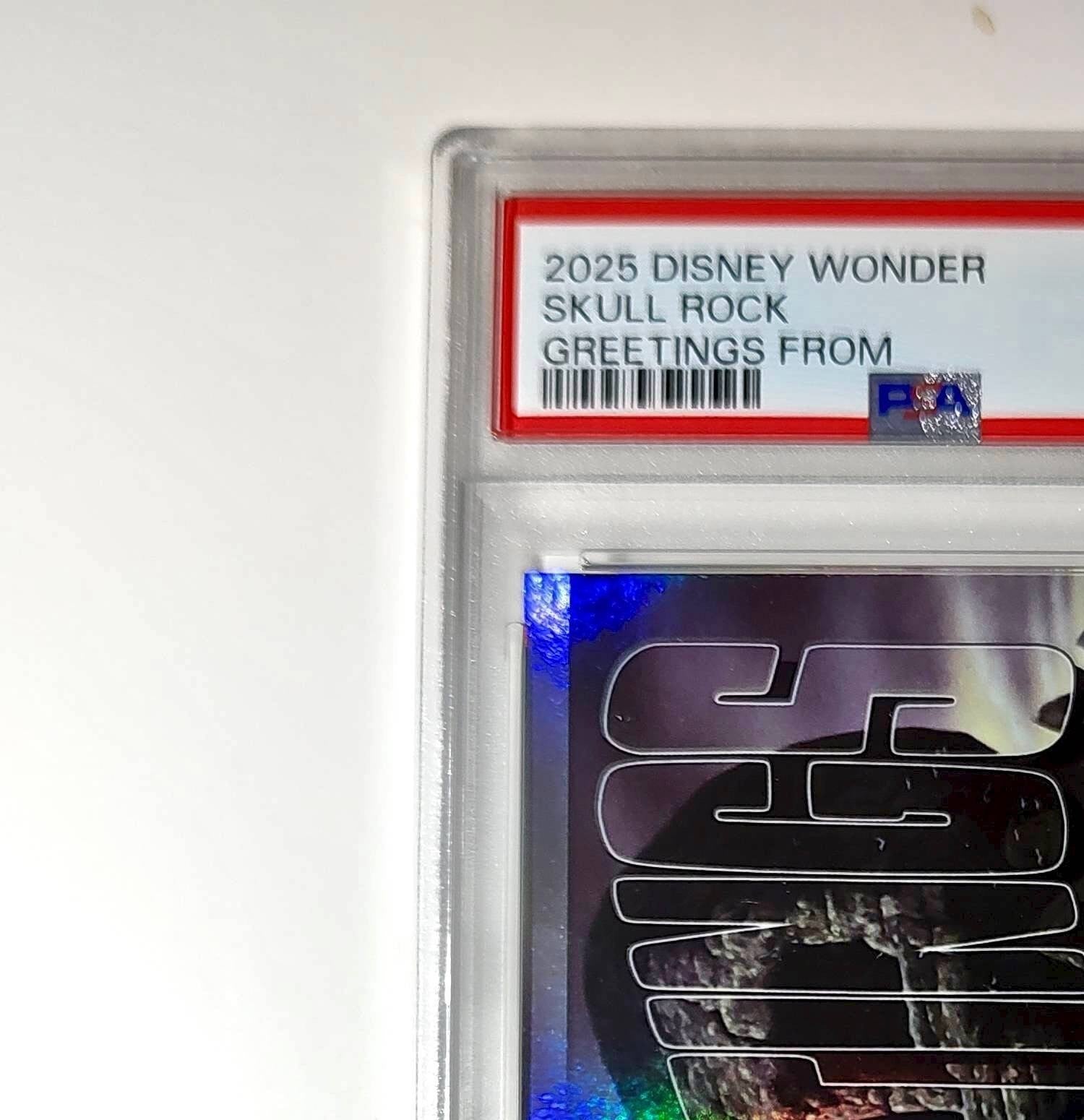 Skull Rock 2025 Topps Disney Wonder #GF-16 Greetings From Card Peter Pan PSA 10