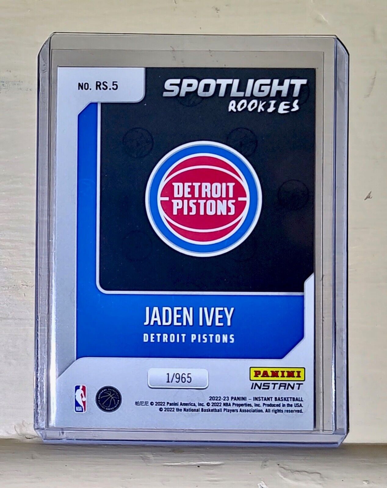 Jaden Ivey 2022-23 Panini NBA #5 Spotlight Rookies Card 1/965