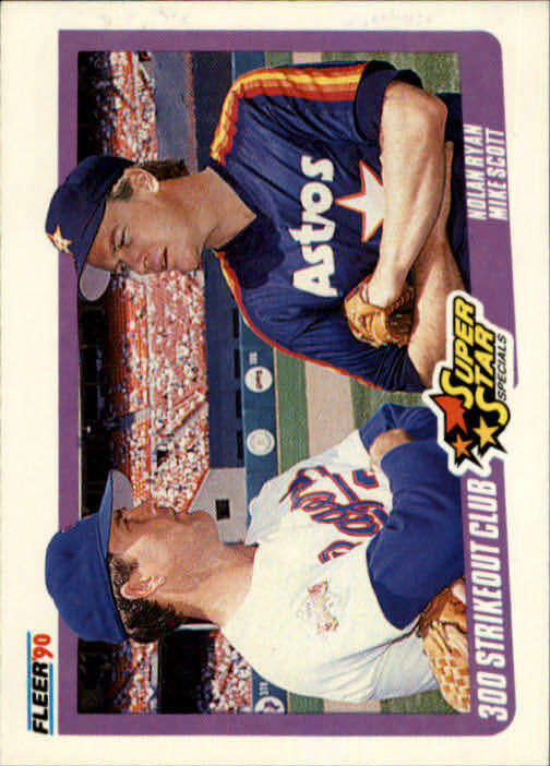 1990 Nolan Ryan / Mike Scott Fleer Baseball Card #636