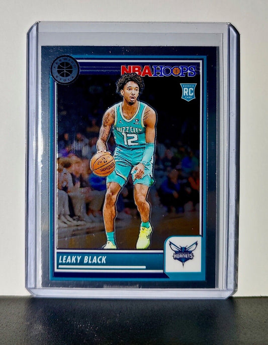 Leaky Black 2023-24 Panini Premium Stock NBA Hoops #248 Rookie Card Hornets