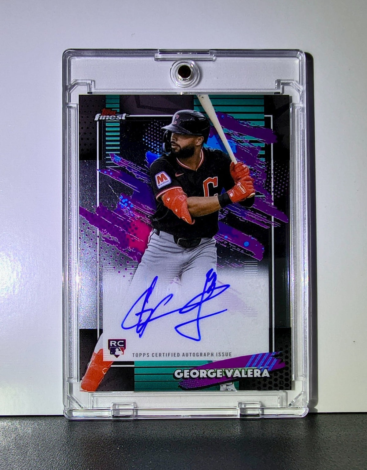 George Valera Rookie 2026 MLB Topps Finest #FA-VA Autograph Card Guardians