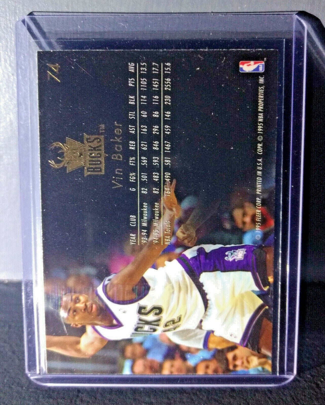 1995-96 Vin Baker Flair #74 Basketball Card