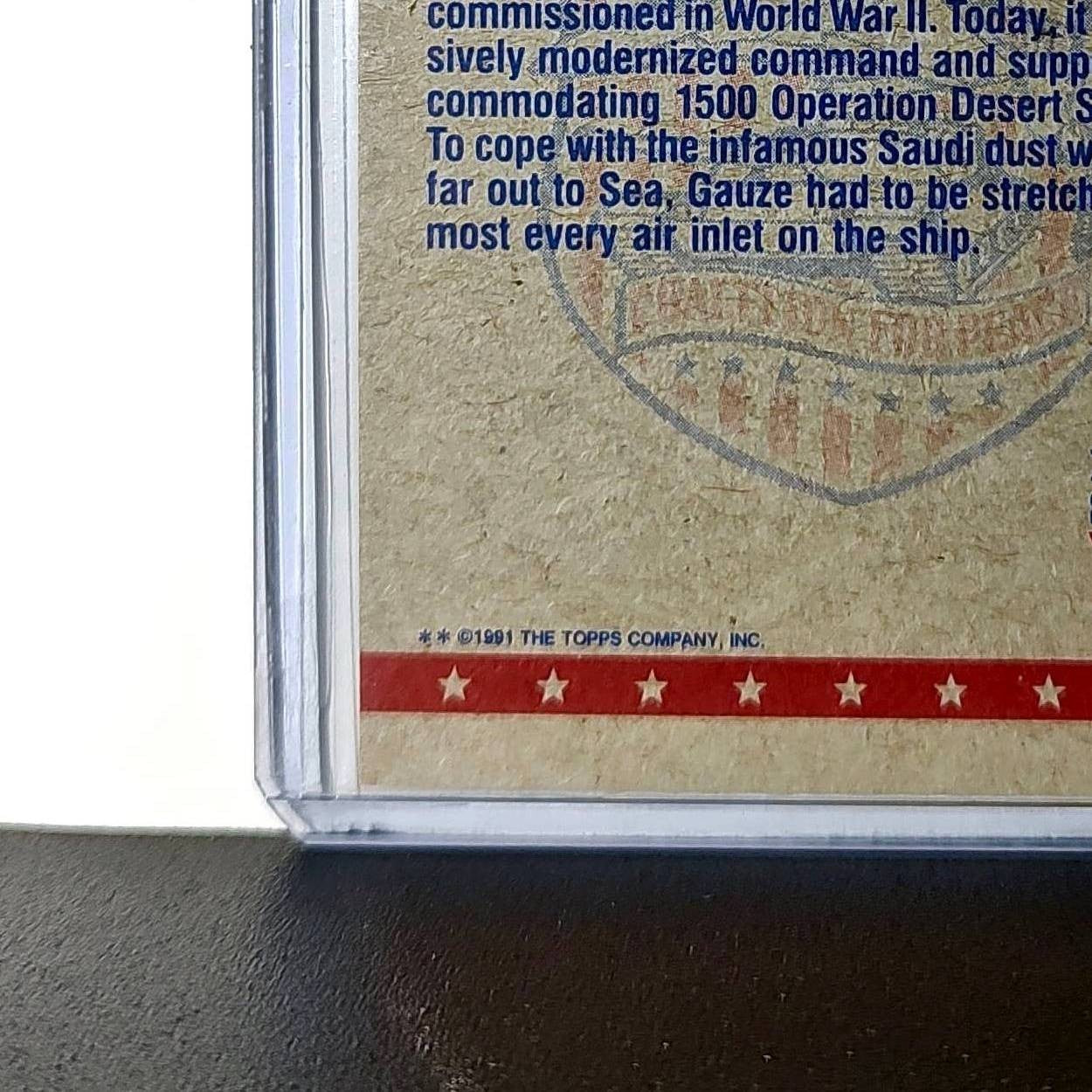 USS Wisconsin 1991 Topps Desert Storm #60 Card