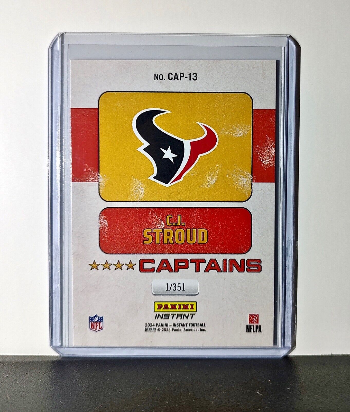 C.J. Stroud 2024 Panini Captains NFL #13 Card Houston Texans 1/351