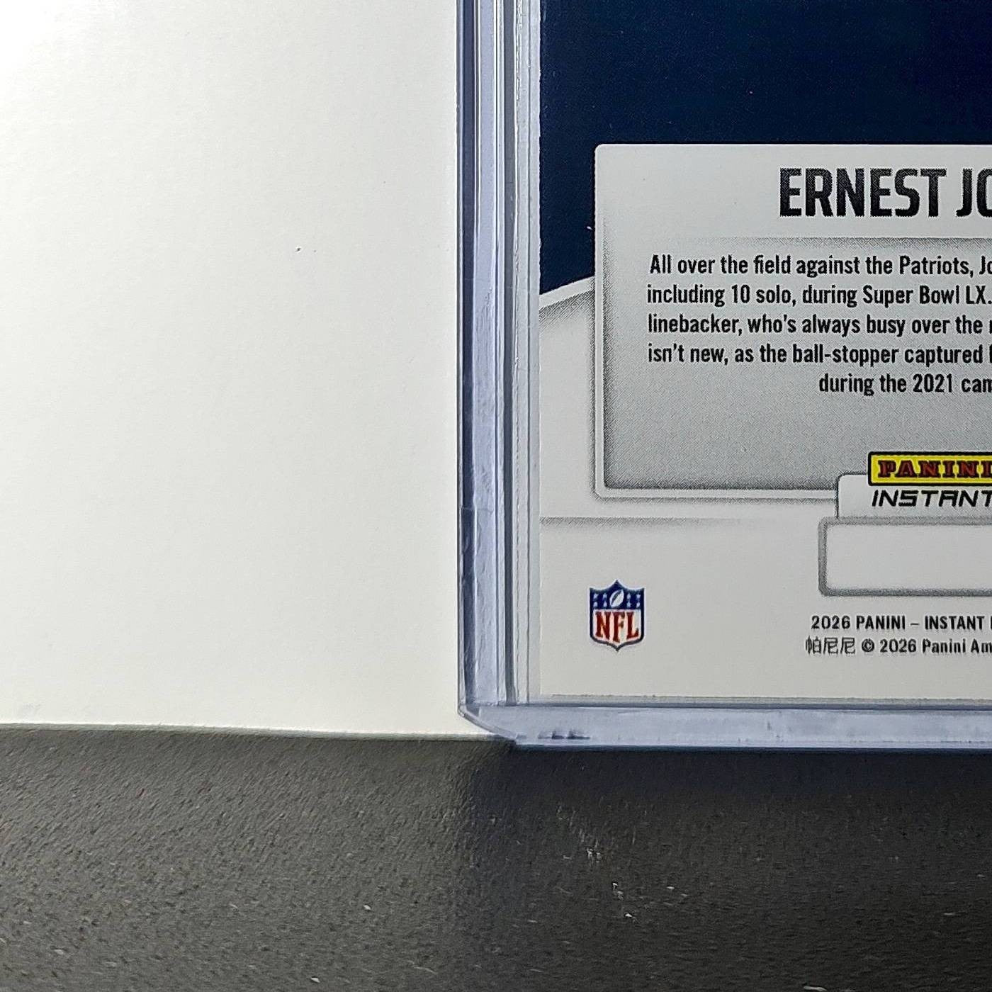 Ernest Jones 2026 Panini NFL Super Bowl LIX Champions #20 Card Seattle Seahawks