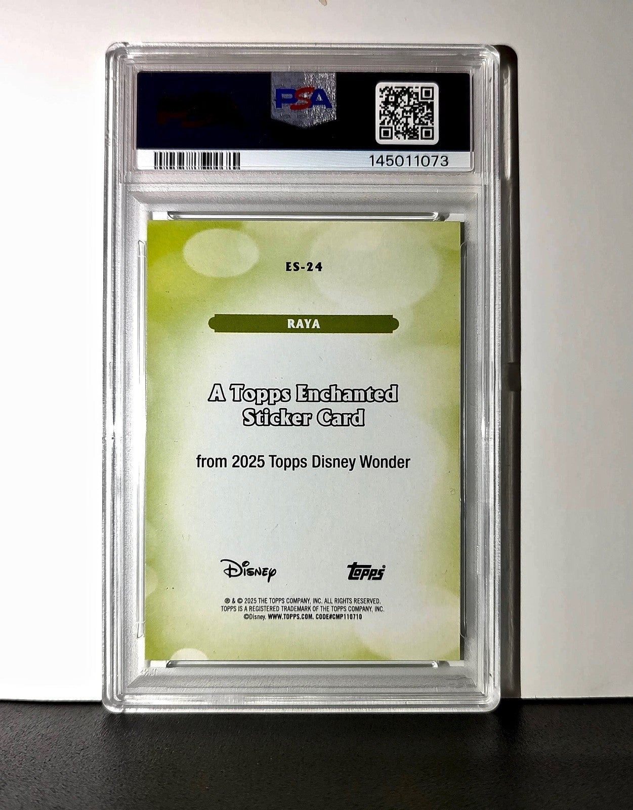 Raya 2025 Topps Disney #ES-24 Enchanted Sticker Card PSA 10