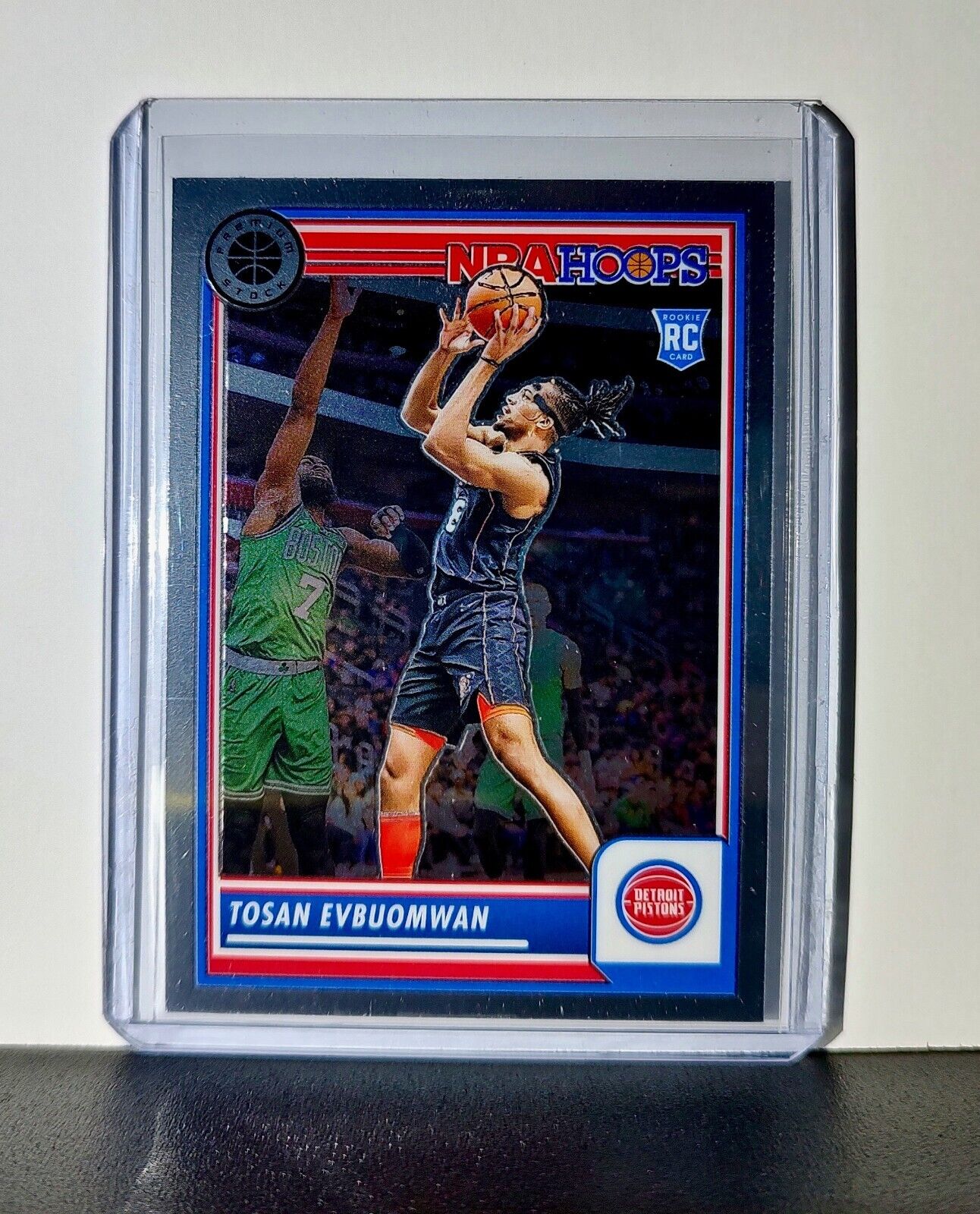 Tosan Evbuomwan 2023-24 Panini Premium Stock NBA Hoops #133 Rookie Card Pistons