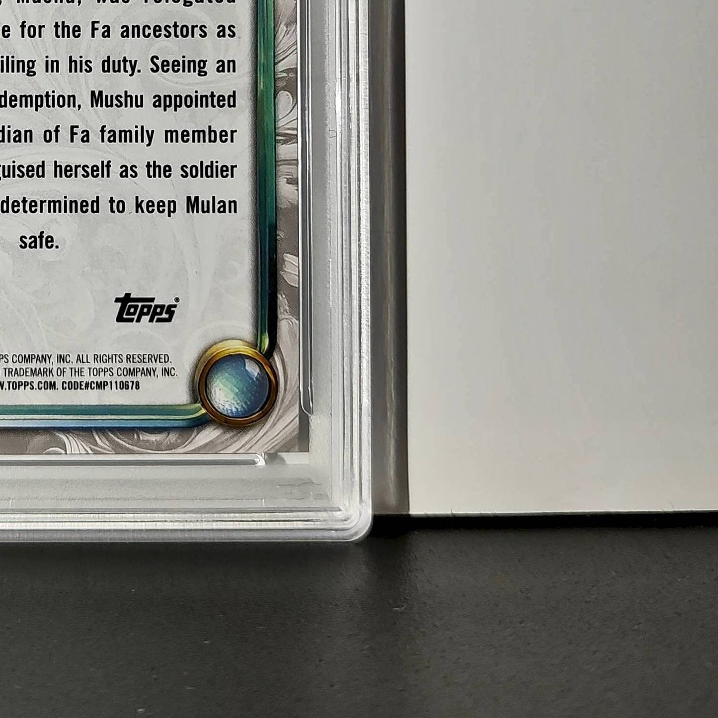 Mushu 2025 Topps Disney Wonder #63 Winter Variant Card Mulan PSA 7