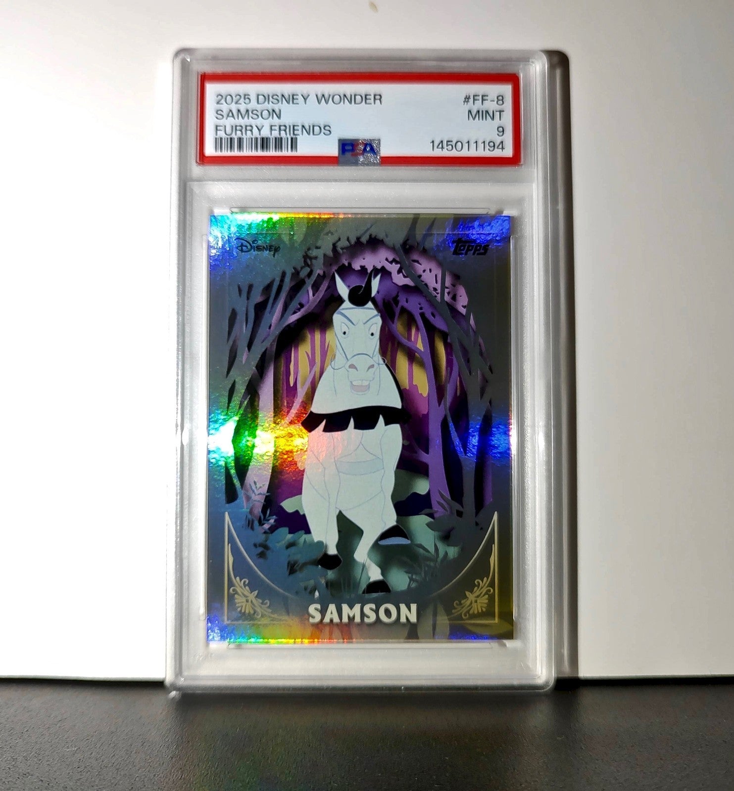 Samson 2025 Topps Disney #FF-8 Furry Friends Card Sleeping Beauty PSA 9 MT