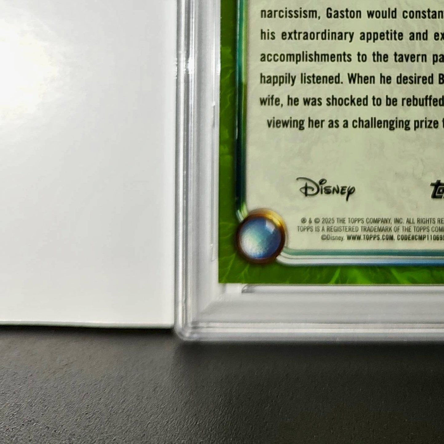 Gaston 2025 Topps Disney Wonder #177 Card Beauty and the Beast PSA 9