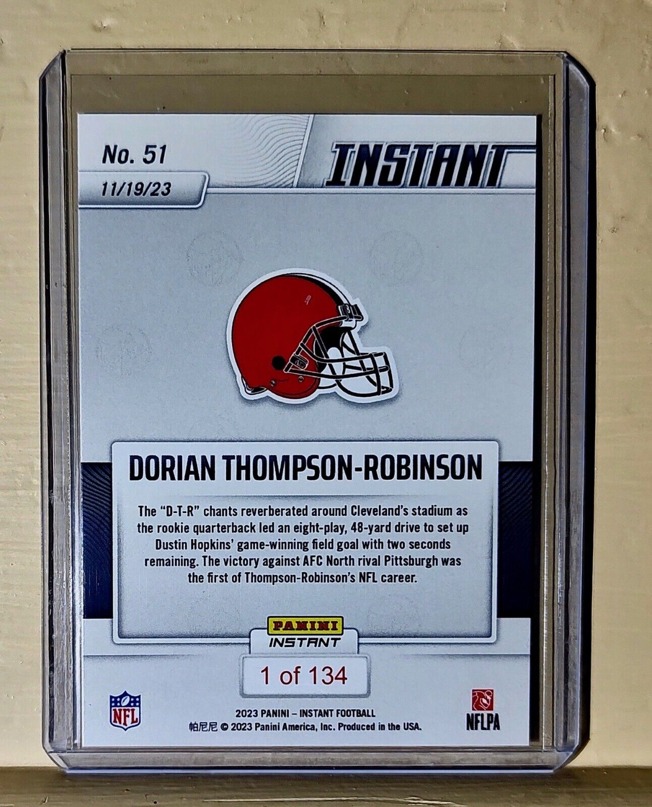 Dorian Thompson-Robinson 2023 Panini NFL Rookie Football 51 Card 1 of 134 Browns