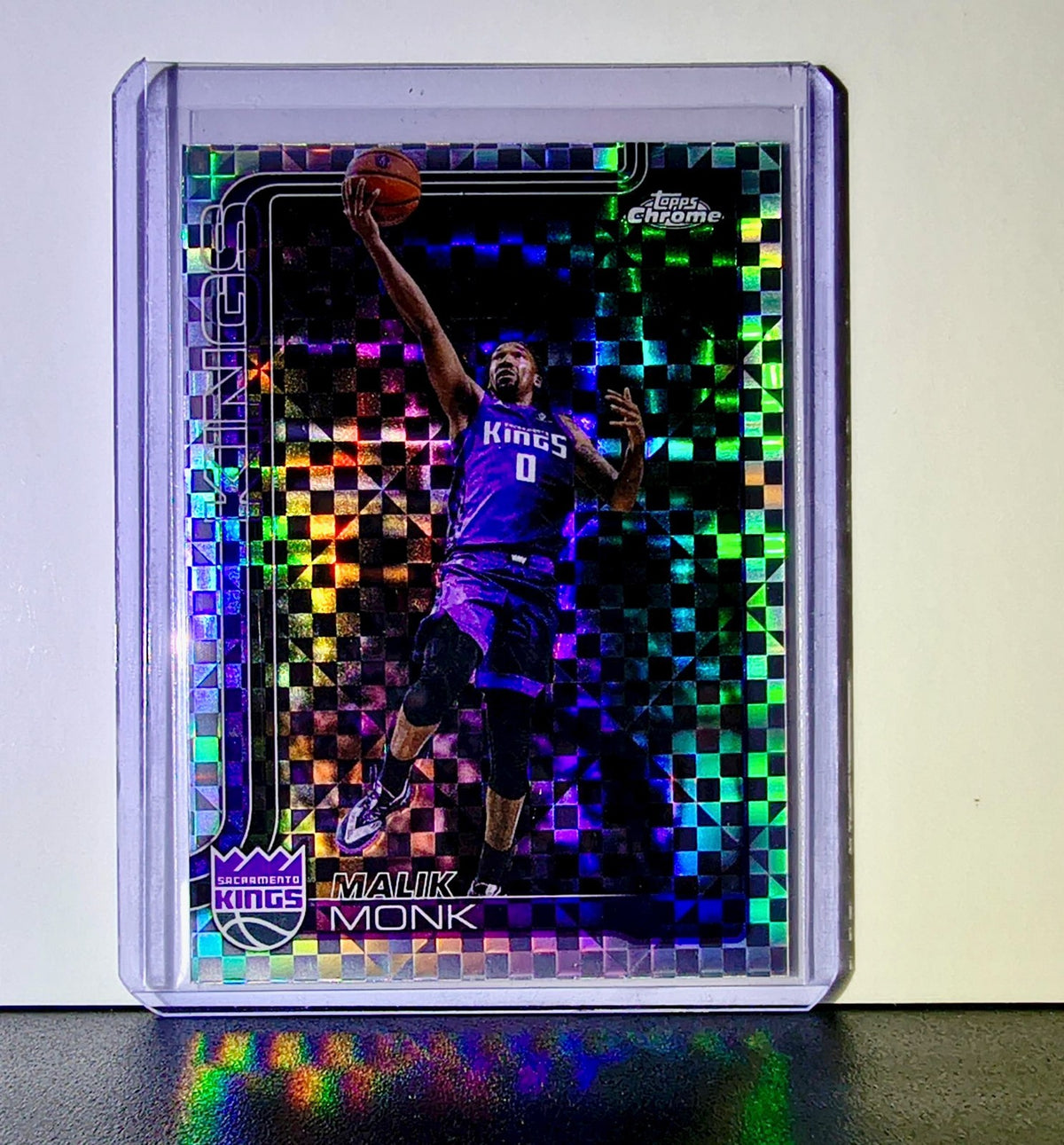 Malik Monk 2025-26 NBA Topps Chrome Update X-Fractor #135 Card Sacramento Kings