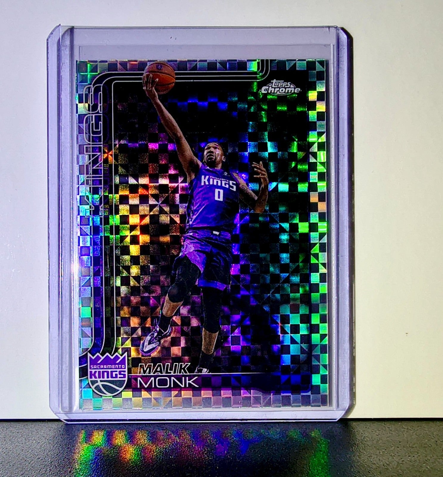 Malik Monk 2025-26 NBA Topps Chrome Update X-Fractor #135 Card Sacramento Kings