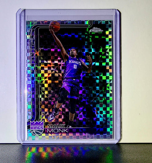 Malik Monk 2025-26 NBA Topps Chrome Update X-Fractor #135 Card Sacramento Kings