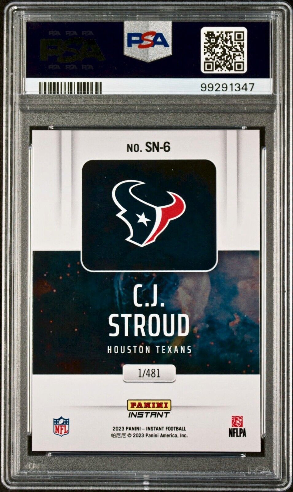 C.J. Stroud 2023 Panini Supernova NFL #SN-6 Football Card PSA 10 Gem Mint