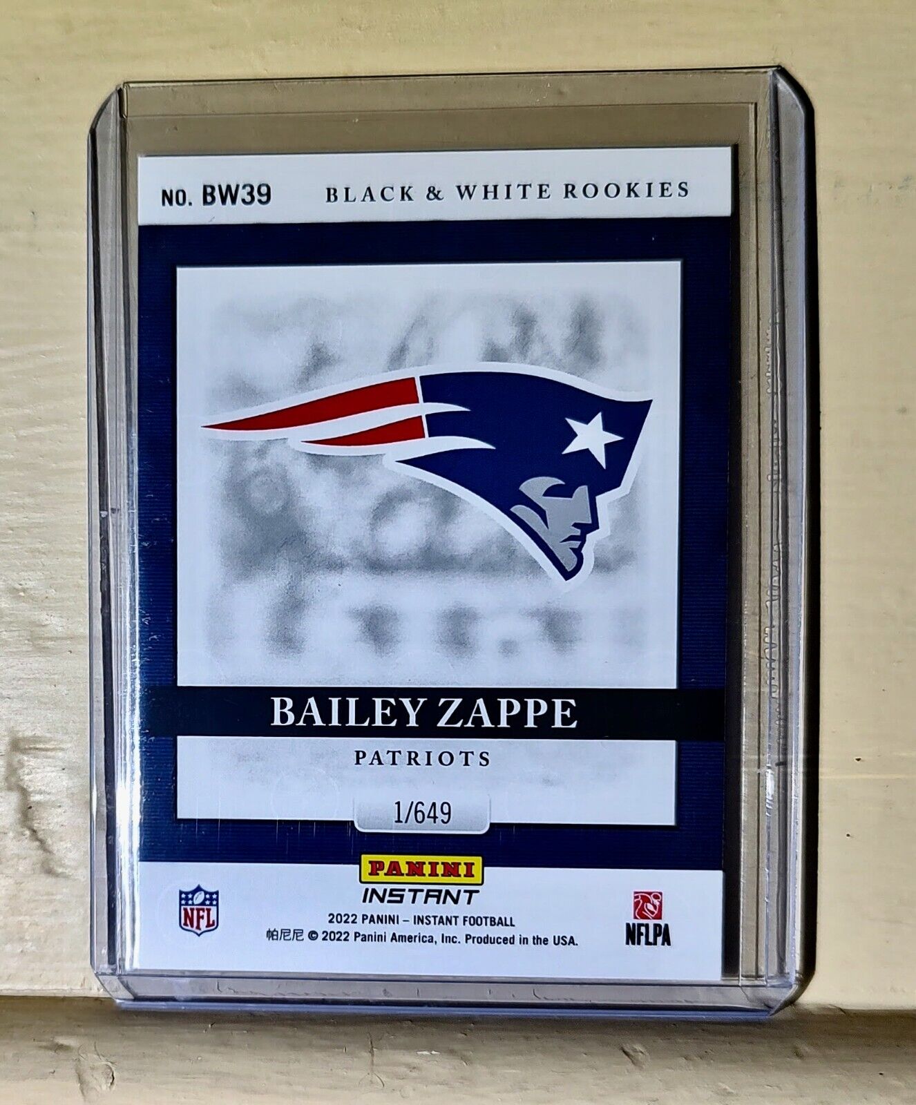 Bailey Zappe 2022 Panini NFL Black & White Rookies #39 Football Card 1 of 649