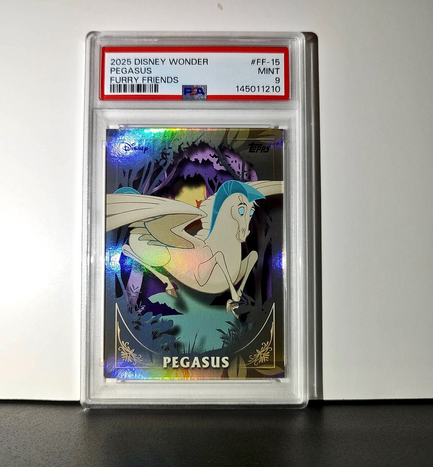 Pegasus 2025 Topps Disney #FF-15 Furry Friends Card Hercules PSA 9