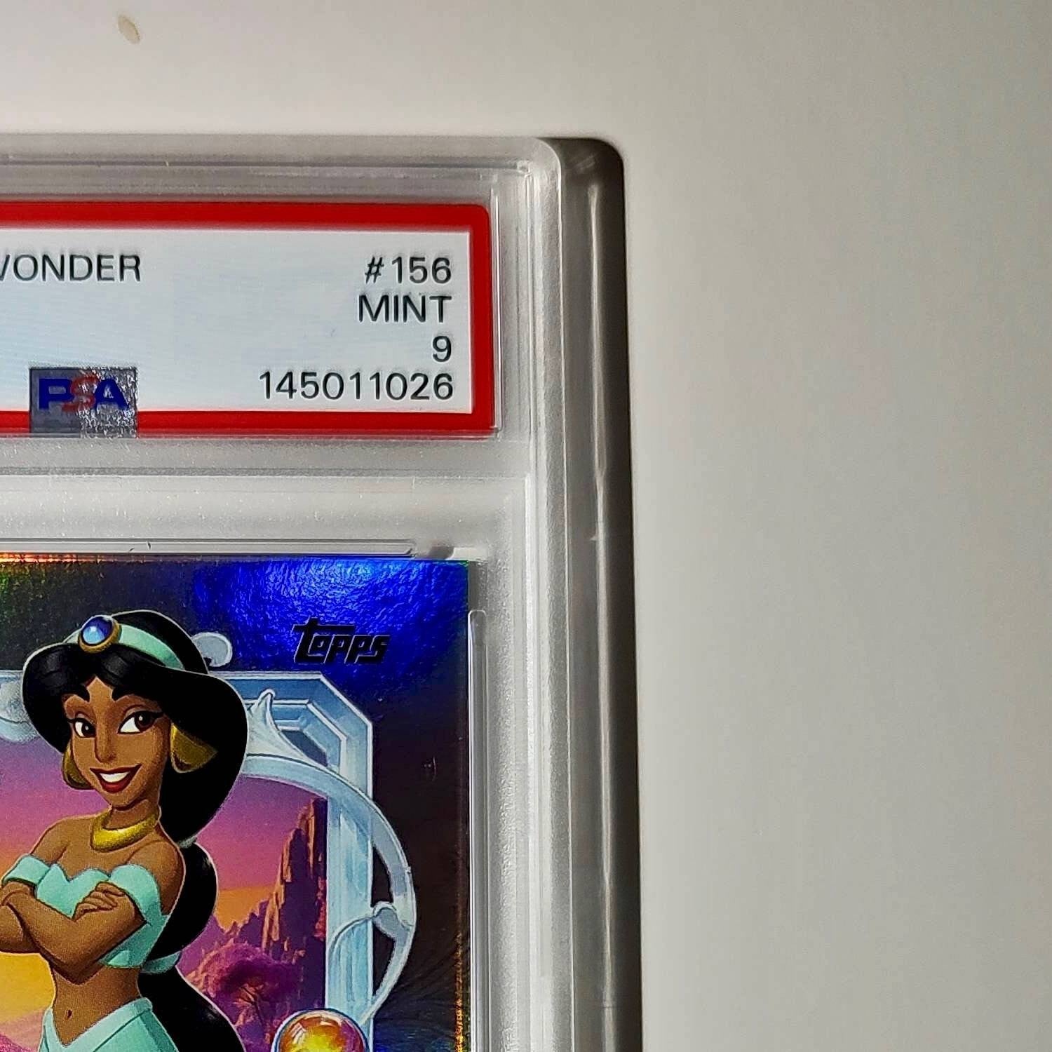 Jasmine 2025 Topps Disney Cartoon Princess #156 Card Aladdin PSA 9 Mint