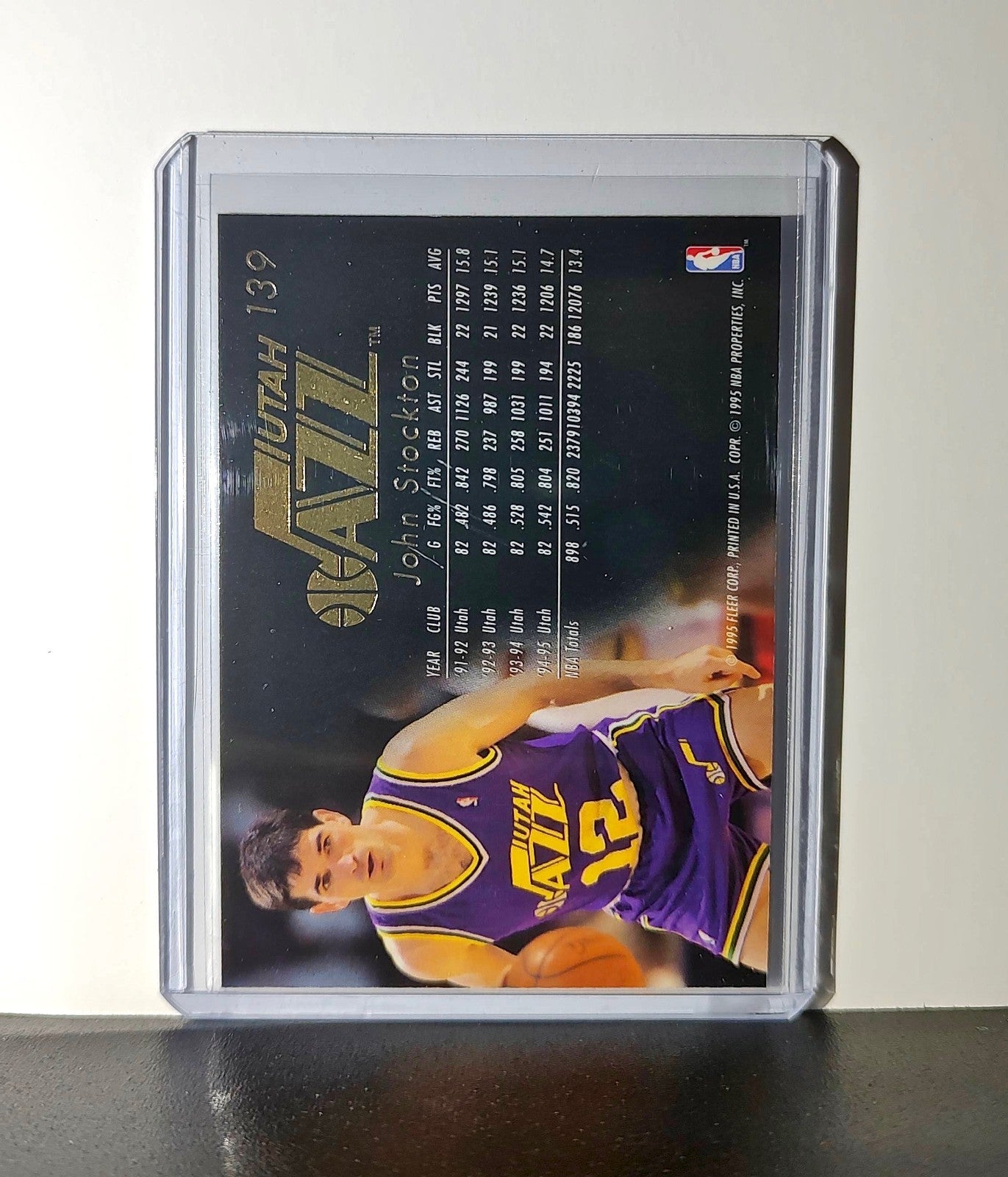 John Stockton 1995-96 Flair NBA #139 Card Utah Jazz