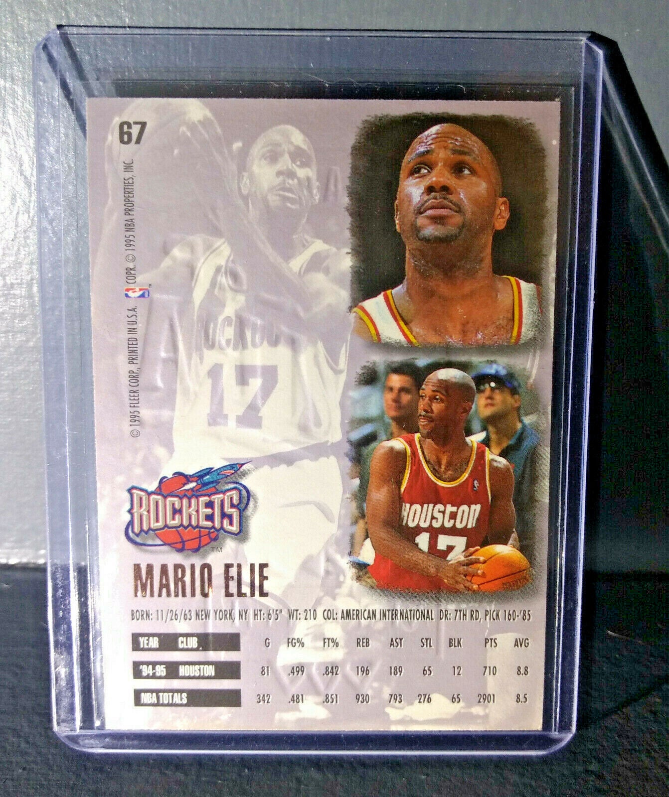 1995-96 Mario Elie Fleer Ultra Gold Medallion #67 Basketball Card