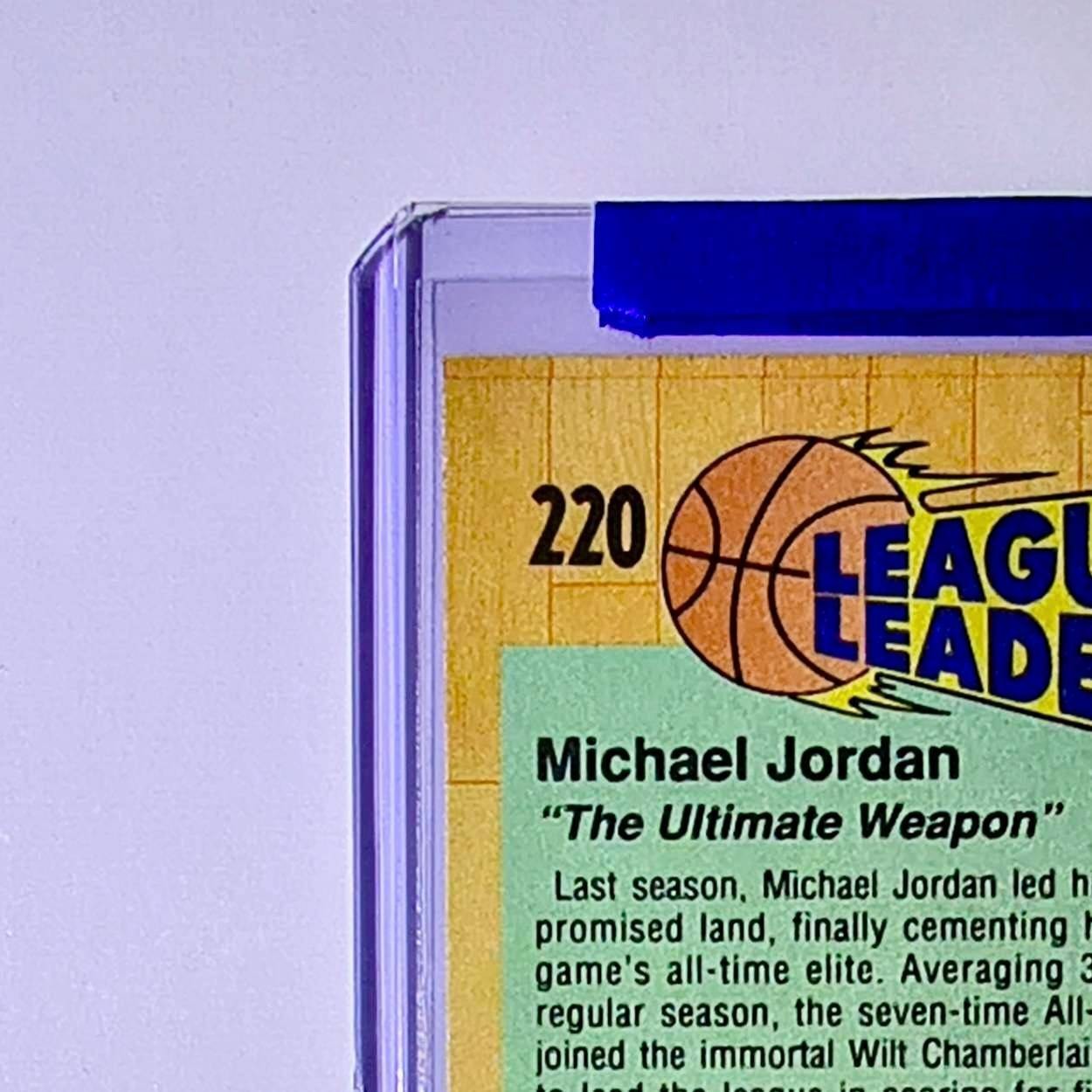 Michael Jordan 1991-92 Fleer League Leaders #220 Basketball Card Chicago Bulls
