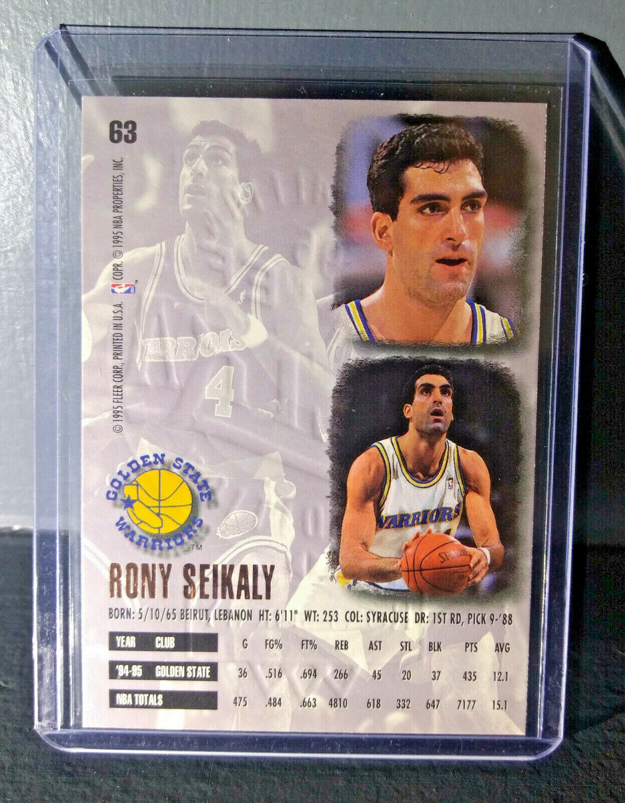 1995-96 Rony Seikaly Fleer Ultra Gold Medallion #63 Basketball Card