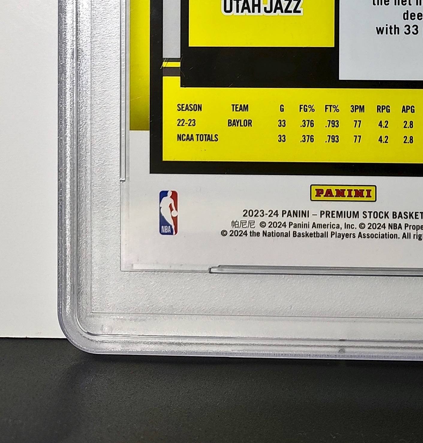 Keyonte George 2023 Panini Premium Stock NBA Hoops #20 Jumbo Rookie PSA 9 Mint